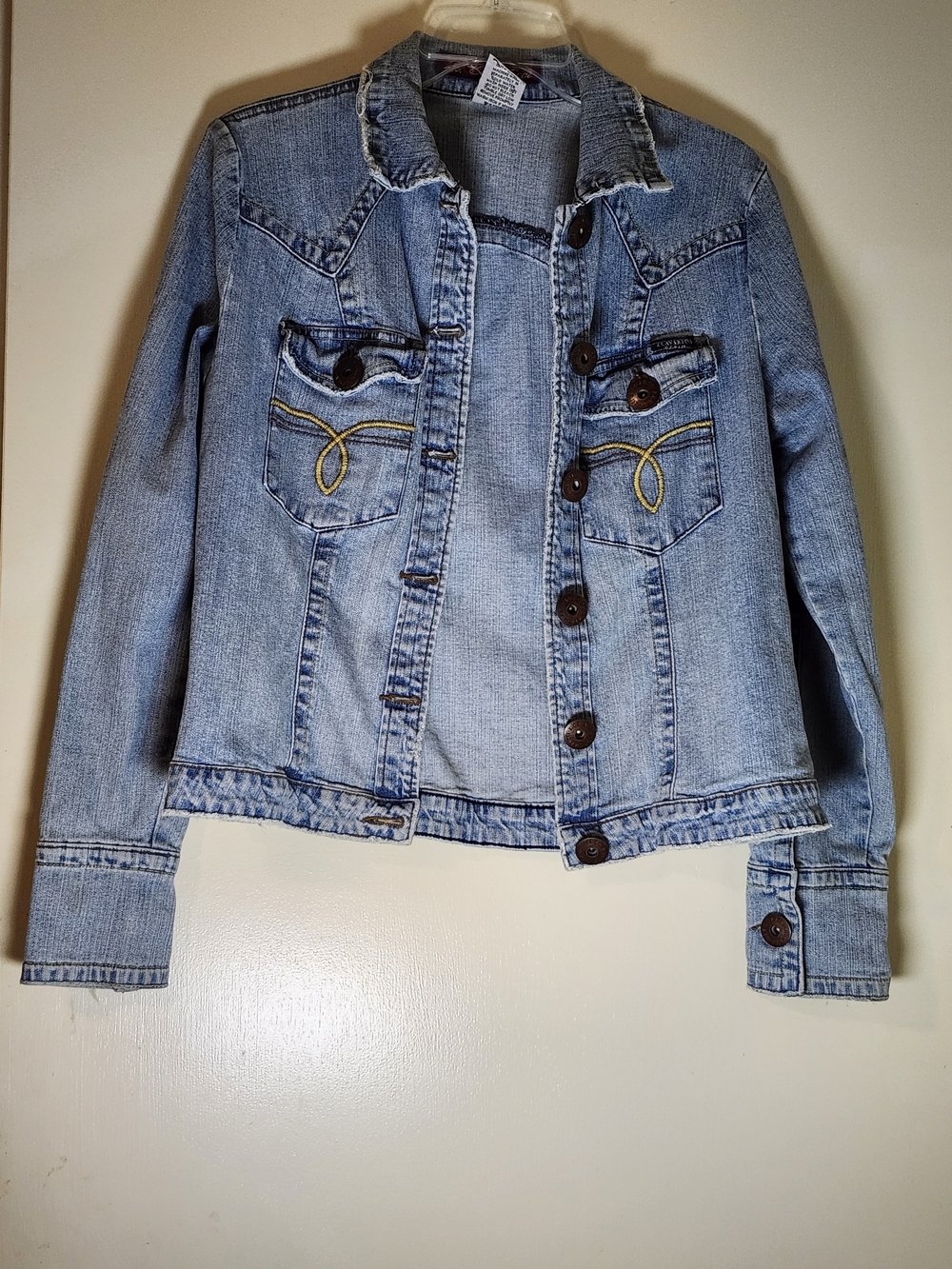 Vintage Z. Cavaricci Light Blue Denim Jacket with‎ Embroidered Pockets